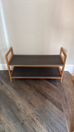 Shoerack bamboo and metal