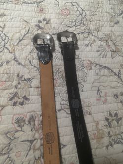 Top Grain Leather Western Belts – Set of 2