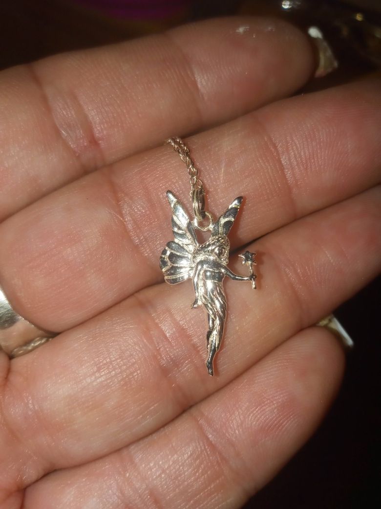 925 sterling tinker fairy charm and chain NOT FROM CHINA ITS REAL