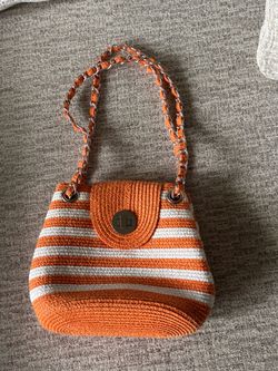 Orange handbag purse