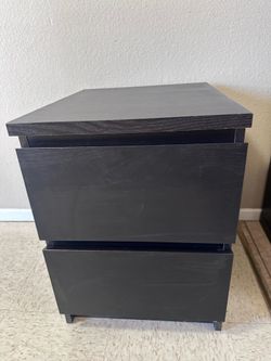 Ikea night stand, black brown