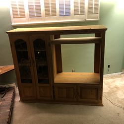 Solid Oak Cabinet Very Nice