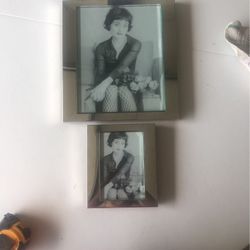 2 Metal Picture Frames 8x10 & 4x6
