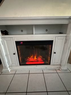 Electric fireplace tv stand