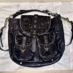 Via Repubblica Black Leather Purse 