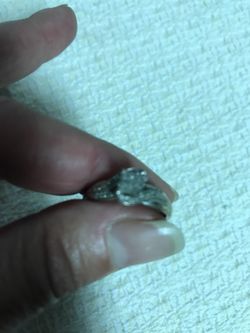 Sterling and diamond ring