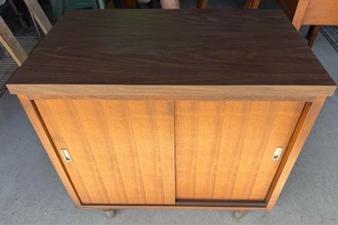 Vintage Mid Century Modern Record  Cabinet