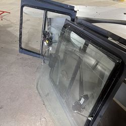 Forklift Or Tractor Safety Glass Encloses.  