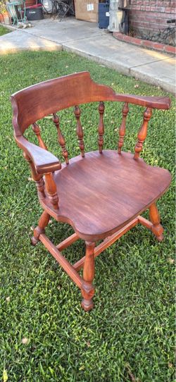 Solid Wood Captain's Arm Chairs