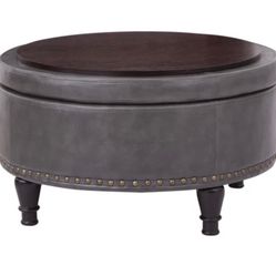 Austina Faux Leather Ottoman