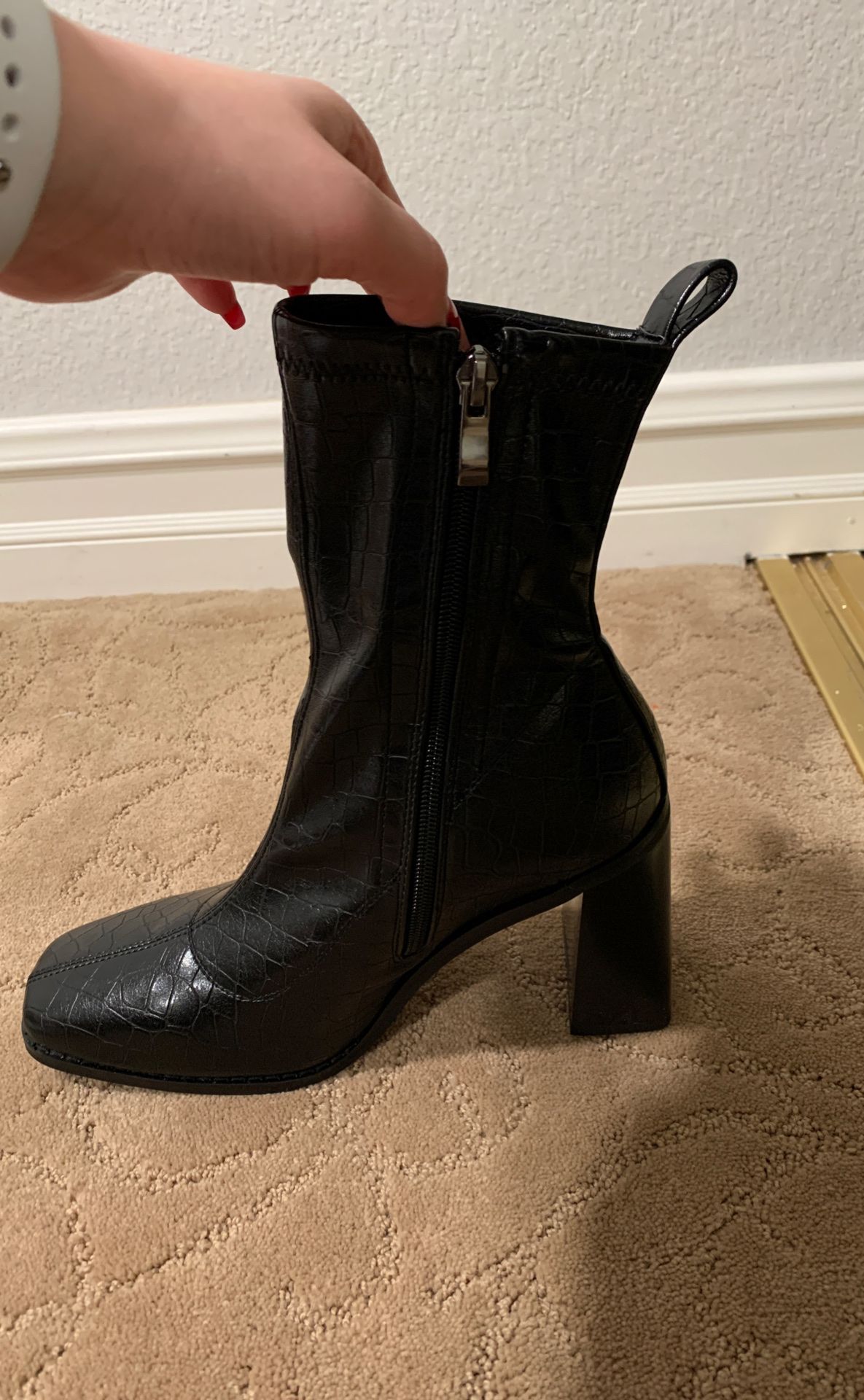 Brand new black booties
