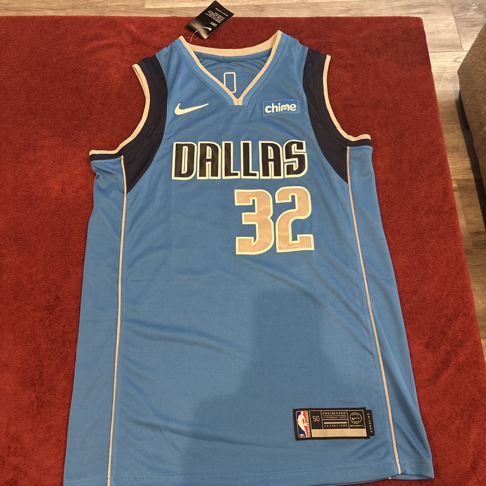 NBA Dallas Mavericks Cooper Flagg #32 Light Blue Jersey Size Large