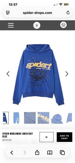 Spider blue sweat suit XL