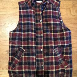 Ladies Plaid Vest Small By Jolt