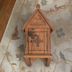 Antique Oak Last Rites Box Olea Sangta