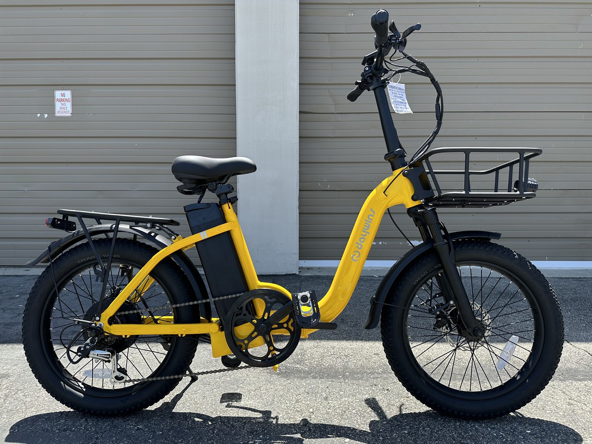 DAYWINS MG7609 500 Watts Folding Electric Bike In Yellow