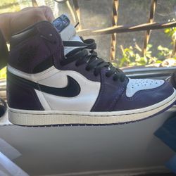 Jordan 1 Court Purple  Size 9.5
