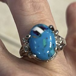 New CZ turquoise  size 6