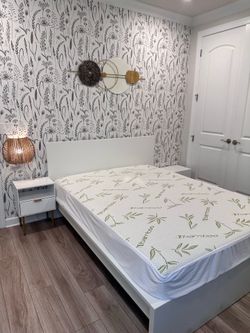 Ikea Abrotten Queen Mattress, Foam Mattress Firm/White.