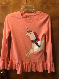 Girls Cat & Jack Unicorn top Size 10-12
