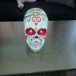 Dia De Los Muertos Skull With Light Up Eyes