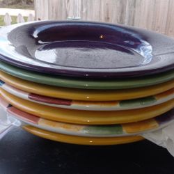 ESPANA Tabletops Unlimited XL 13" Dinner Plates Set O 14  Heavy Ceramic Sage Sand