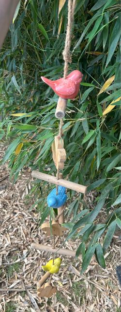 Colorful bird hanging decor.  Read description 1st