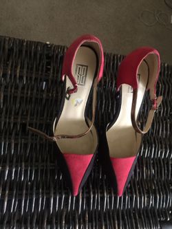 Red and black heels