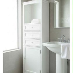 New Tall Storage Cabinet Great For Bathroom Or Bedroom 