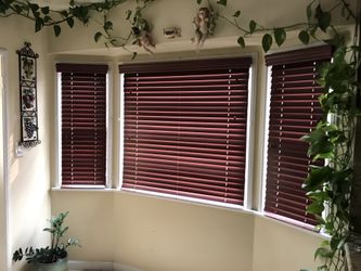 Horizontal blinds fauxwood and wood