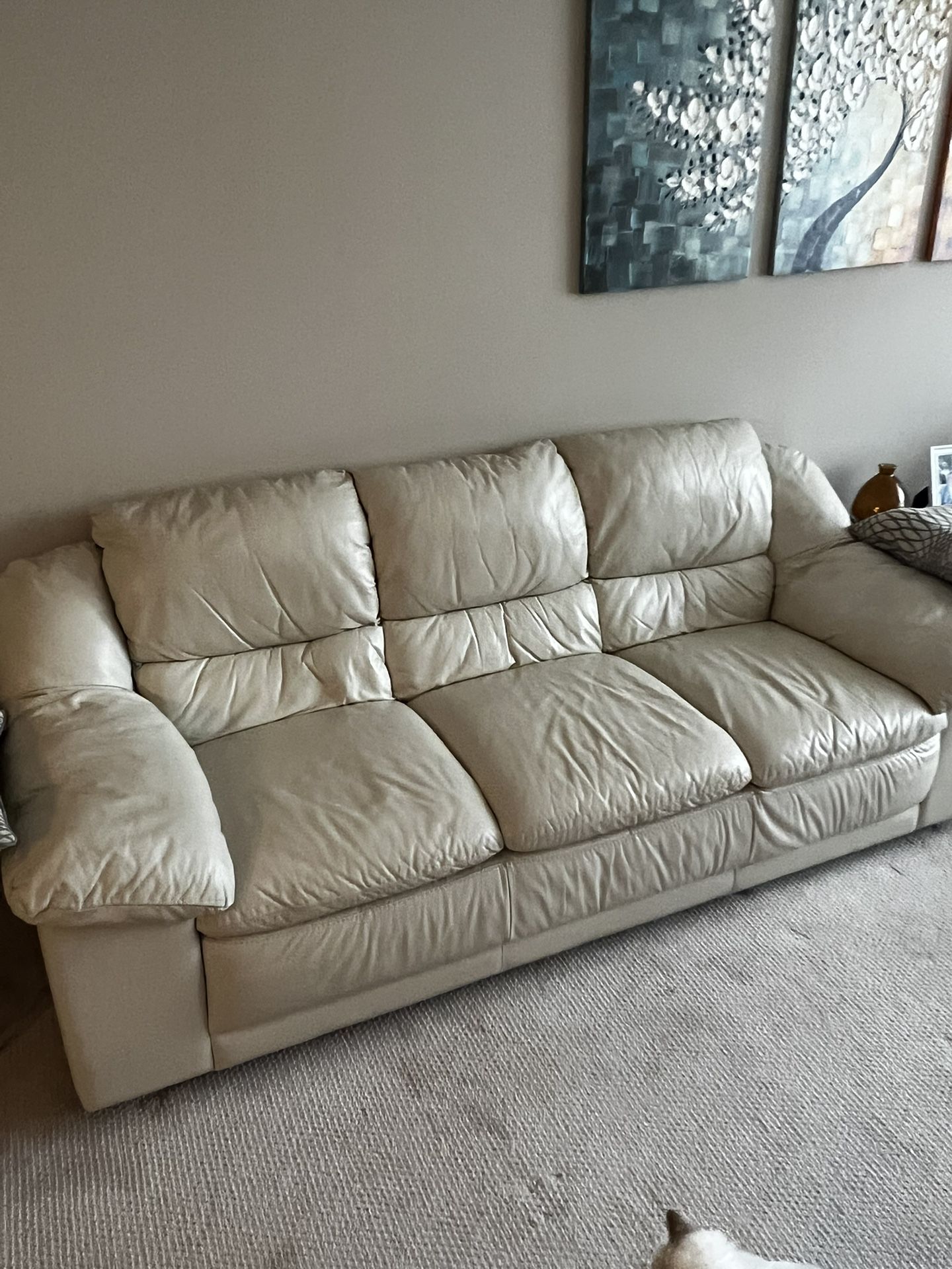 FREE- Used Leather Sofa