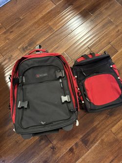 High Sierra 3 In 1 Convertible Backpack Wheeled Luggage Bag 19”