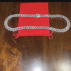 Mens Chain Moissanite Diamonds 