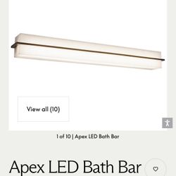 4-Ft LED Vanity Light – AFX Apex – Espresso Finish – Modern Bathroom Light