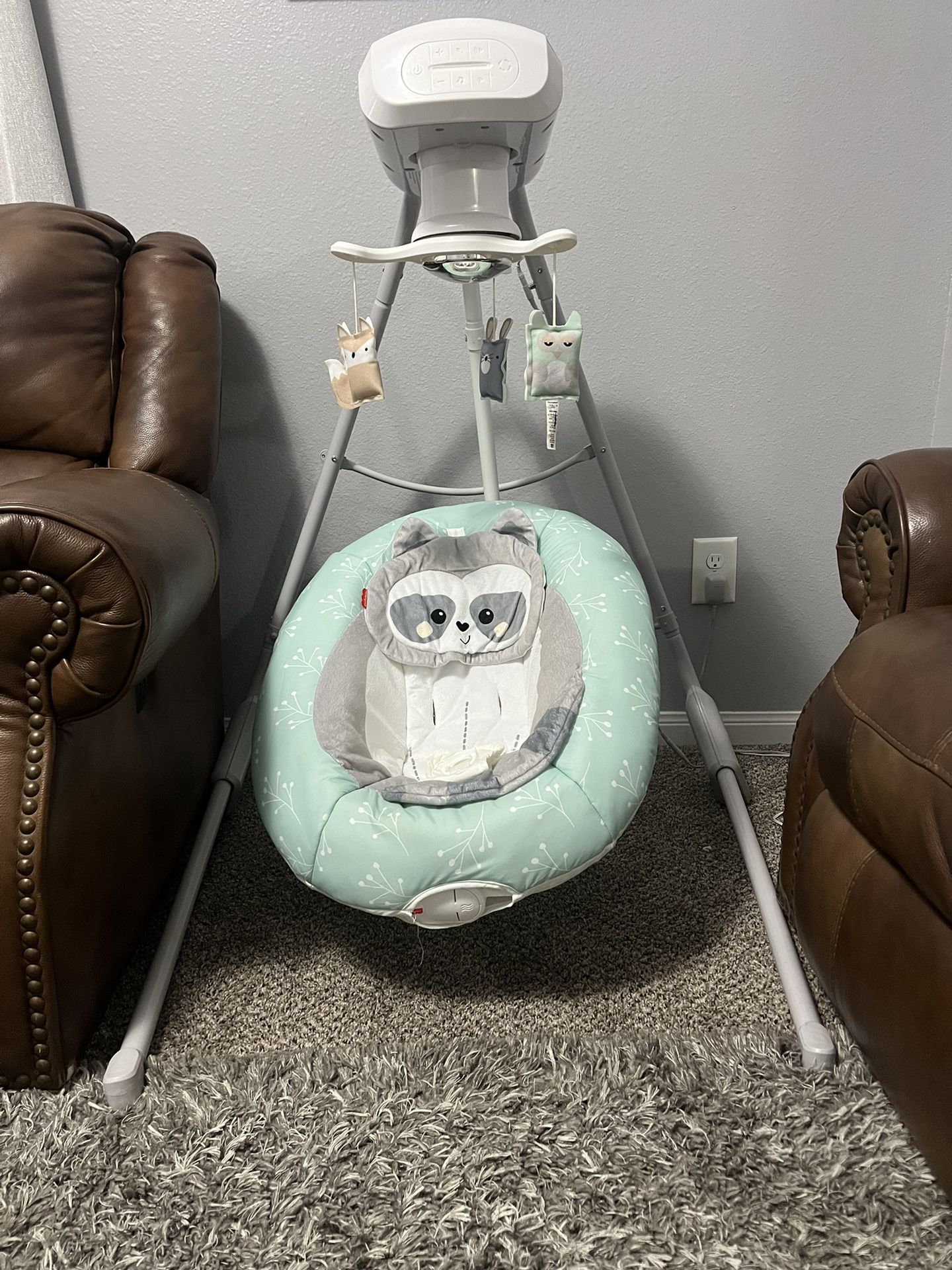 Baby Raccoon Cradle ‘N Swing