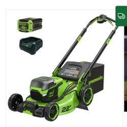 GREENWORKS  21" 60V Self-Propelled Lawn Mower w/ 60  Mins Run Time  - 8AH Battery & Charger  - NEW