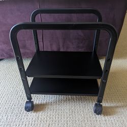 Computer Tower Stand 2 Tier PC Rolling Cart ASSEMBLED