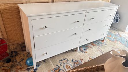 White 6 Drawer Dresser