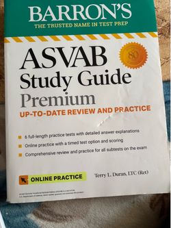 ASVAB Study Guide Premium: 6 Practice Tests + Comprehensive Review + Online