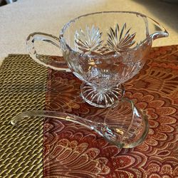 Vintage ESSEX SAUCEBOAT and LADLE