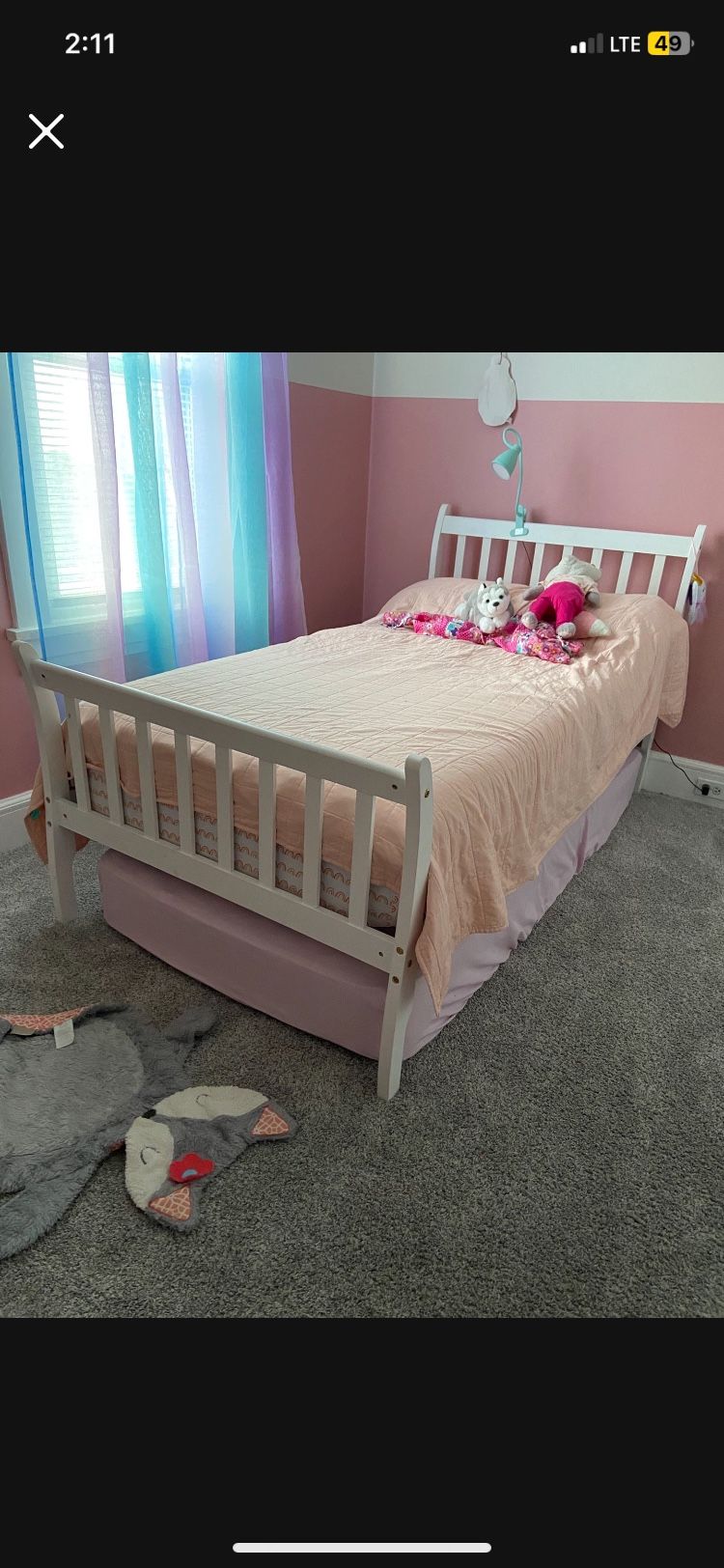 White Twin Bedframe