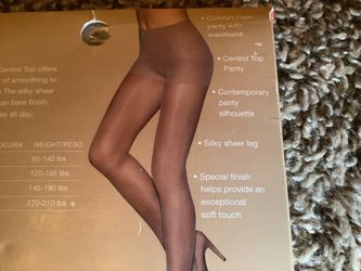 Hanes control top silky sheer pantyhose, color nude, size: XL for
