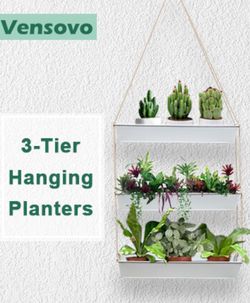 Never used 3 tier hanging planter (metal)