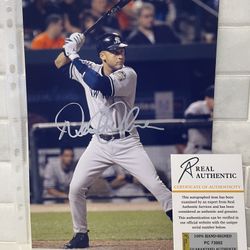 Derek Jeter Signed Autograph NY Yankees 8x12 Photo With COA 