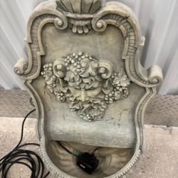 Bacchus Garden Fountain Wall Fountain with Pump Art Sandstone Antique… 