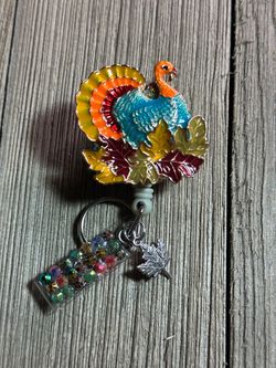 Thanksgiving Turkey Rhinestone Badge Reels