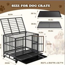 Large Dog Cage with Wheels