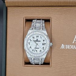 Moissanite Full Bustdown Iced Out Watch 