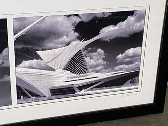 3 Picture Collage Milwaukee Museum Of Art Black And White Framed 