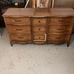 Vintage Dresser And Mirror 